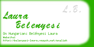 laura belenyesi business card